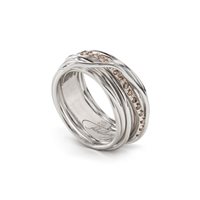 Ring Rubinia Woman Filodellavita in Silver Diamante 0.21 Ct AN13ABR-15 - AN13ABR-15